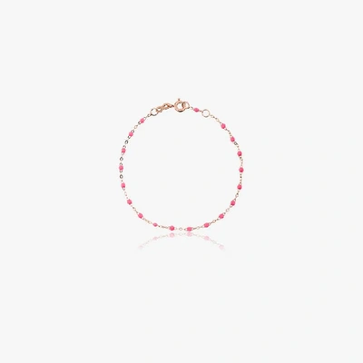 Shop Gigi Clozeau 18k Rose Gold 17 Cm Beaded Bracelet In Pink