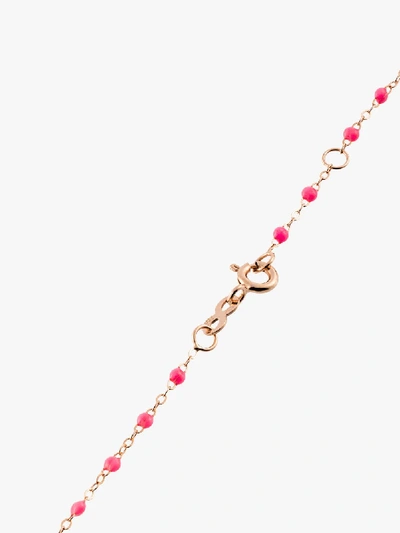 Shop Gigi Clozeau 18k Rose Gold 17 Cm Beaded Bracelet In Pink