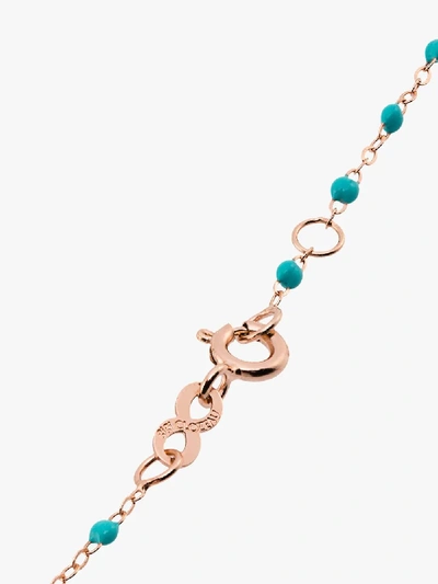 Shop Gigi Clozeau 18kt Rose Gold Classic Gigi North Star Diamond And Turquoise Beaded Bracelet In Blue