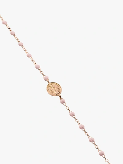 Shop Gigi Clozeau 18k Rose Gold 17 Cm Beaded Bracelet In Pink