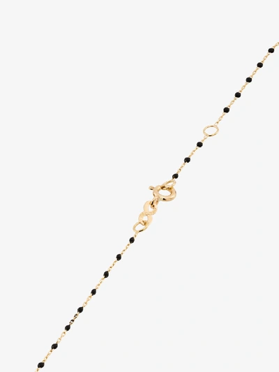 Shop Gigi Clozeau 18k Yellow Gold 42 Cm Beaded Necklace In Black