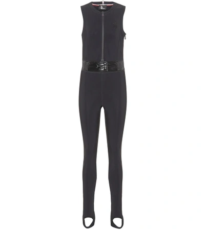 Shop Moncler Stirrup Ski Jumpsuit In Black