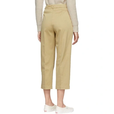 Shop Ymc You Must Create Ymc Beige Cotton Market Trousers In Sand