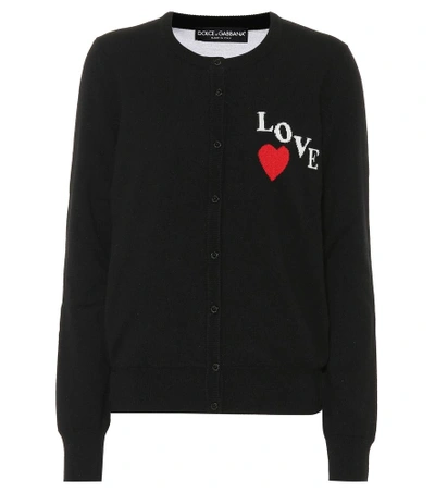 Shop Dolce & Gabbana Cashmere Cardigan In Black