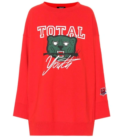 Shop Undercover Printed Cotton Sweatshirt In Red