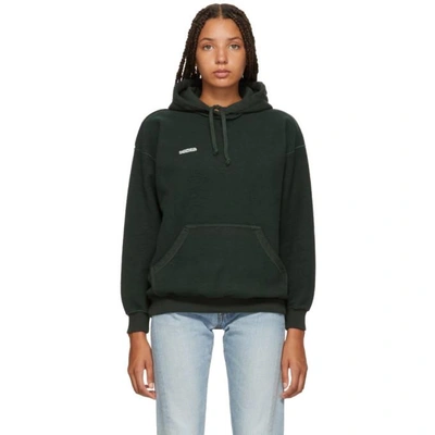 Vetements Inside Out Fitted Hoodie In Dark Green