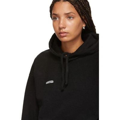 Shop Vetements Black Fitted Inside-out Hoodie