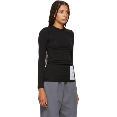 Shop Vetements Black Fitted Inside Out Long Sleeve T-shirt