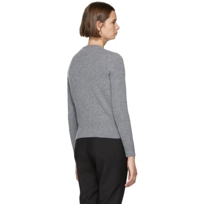 Shop Maison Kitsuné Maison Kitsune Grey Fox Head Sweater In Grey Melang