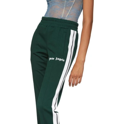 Shop Palm Angels Green Classic Track Pants In 4201 Drkgre