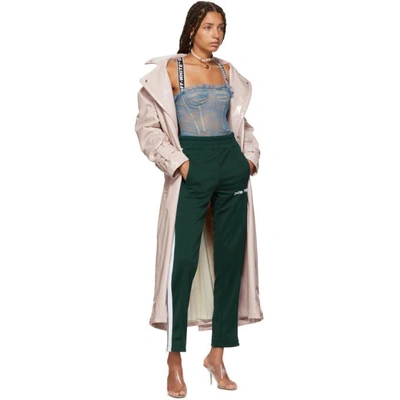 Shop Palm Angels Green Classic Track Pants In 4201 Drkgre