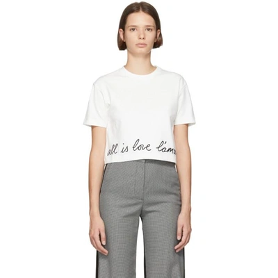 Shop Stella Mccartney White All Is Love T-shirt In 9000 Pure W