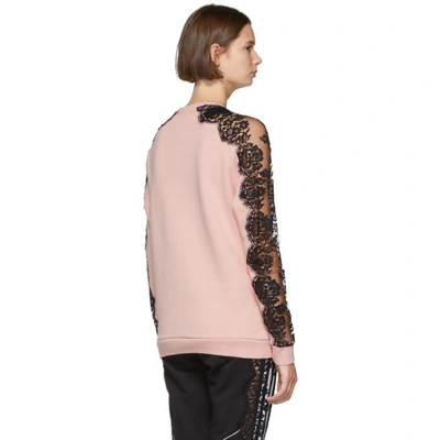 Shop Stella Mccartney Pink Adidas Edition Lace Sweatshirt In 6840 Pink