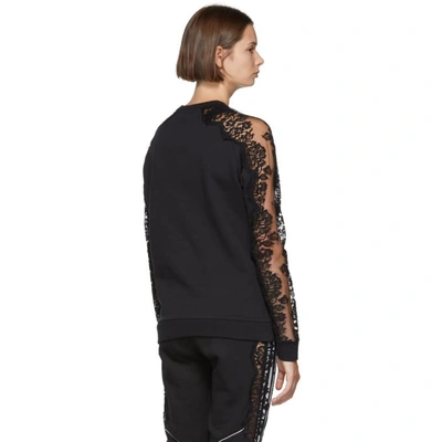 Shop Stella Mccartney Black Adidas Edition Lace Sweatshirt In 1000 Black