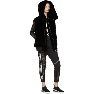Shop Stella Mccartney Black Adidas Edition Lace Sweatshirt In 1000 Black