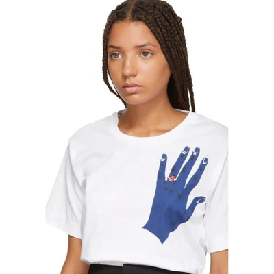 Shop Marni White Hand Karma T-shirt In 00c87 White