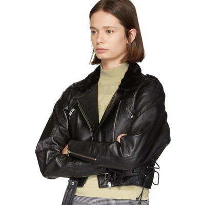 Shop Misbhv Black 80s Leather Jacket