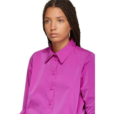 Pink Ruffle Sleeve Shirt