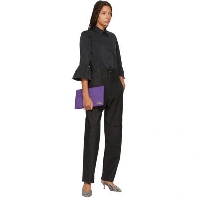 Marc Jacobs Frill-hem Fitted Blouse In 001 Black