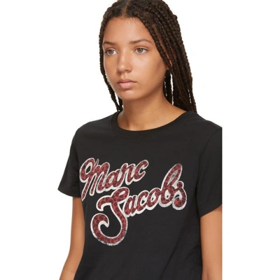 Shop Marc Jacobs Black Classic Logo T-shirt In 001 Black