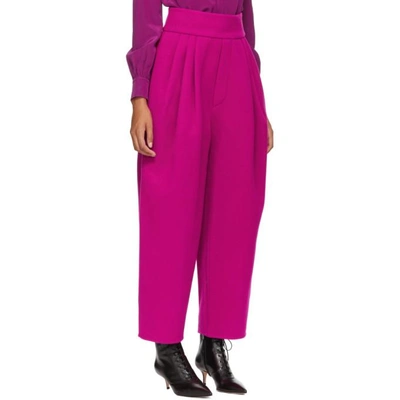 Shop Marc Jacobs Pink High-waisted Trousers In 672 Hotpink