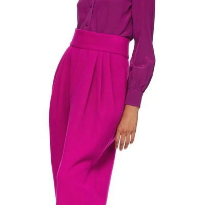 Shop Marc Jacobs Pink High-waisted Trousers In 672 Hotpink