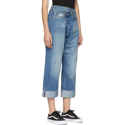 Shop R13 Blue Crossover Jeans In Jasper