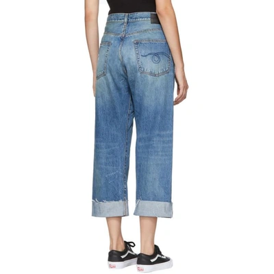 Shop R13 Blue Crossover Jeans In Jasper