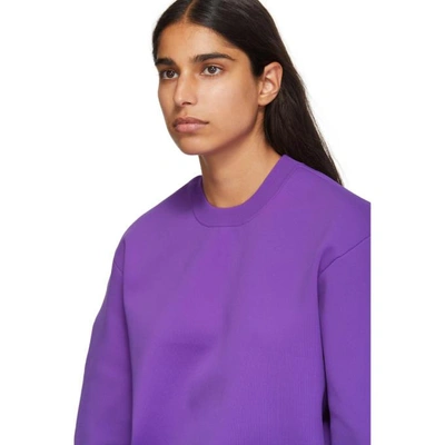 Shop Tibi Purple Sculpted Sleeve Sweater
