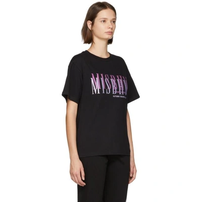 Shop Misbhv Black Double Embroidered T-shirt