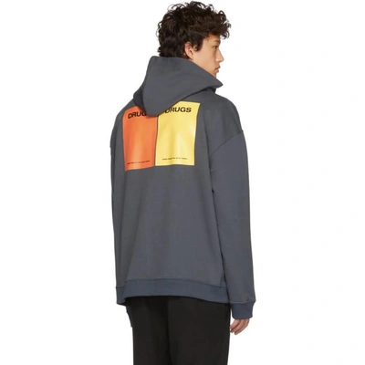 Shop Raf Simons Grey Drugs Classic Hoodie In 00083 D.gry