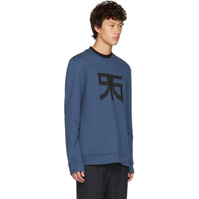 Shop Raf Simons Navy Regular Graphic Sweatshirt In 00044 Navy