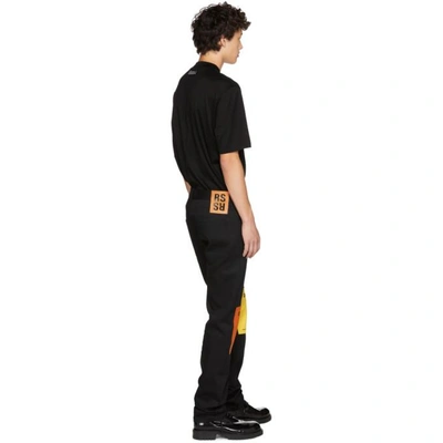 Shop Raf Simons Black Patches Regular Fit Jeans In 09935 Blk/o