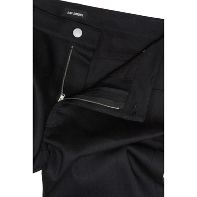 RAF SIMONS 黑色拼贴常规版型牛仔裤