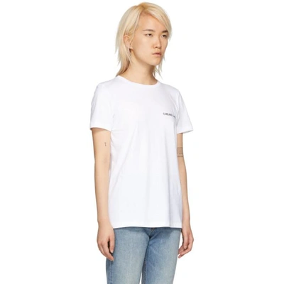 Shop Helmut Lang White Logo T-shirt