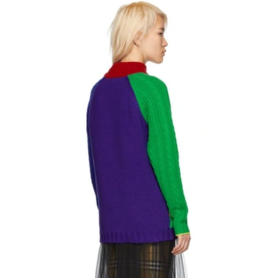Shop Burberry Multicolor Rainbow Sweater