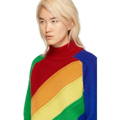 Shop Burberry Multicolor Rainbow Sweater