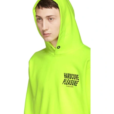 Shop Misbhv Yellow Hardcore Pleasure Hoodie In Neon