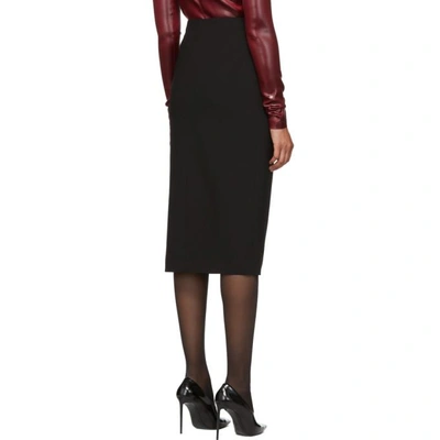 Shop Givenchy Black Folded Over Belted Skirt In 001 Black