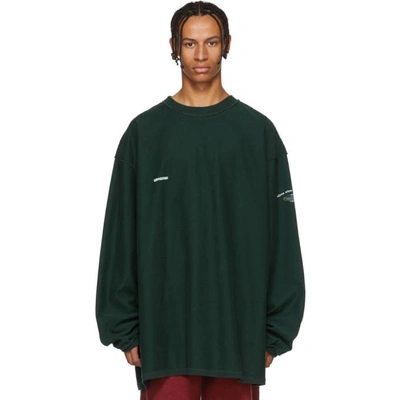 Shop Vetements Green Inside-out Shark Sweatshirt