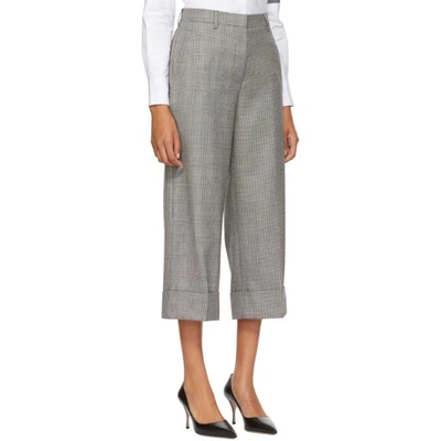 Shop Thom Browne Black And White Wool Funmix Pow Sack Trousers In 980 Blk/wht