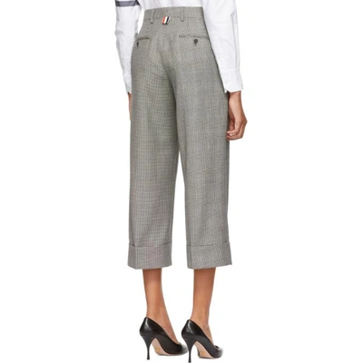 Shop Thom Browne Black And White Wool Funmix Pow Sack Trousers In 980 Blk/wht
