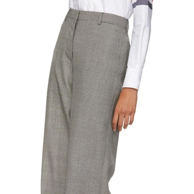 Shop Thom Browne Black And White Wool Funmix Pow Sack Trousers In 980 Blk/wht