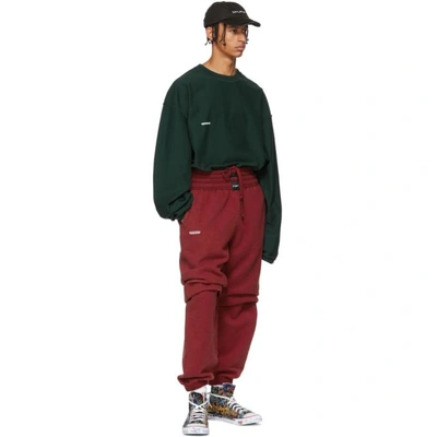 Shop Vetements Red Oversized Inside-out Lounge Pants