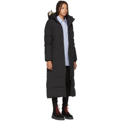 Shop Canada Goose Black Down And Fur Long Mystique Parka In 61 Black