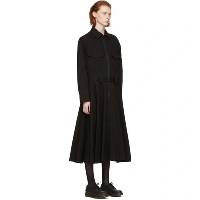 Shop Y's Ys Black Long Military Dress In 3 Black