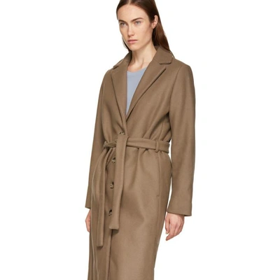 Shop Won Hundred Brown Marina Belted Coat In 6017 Wood