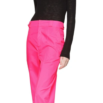 Shop Prada Pink Techno Logo Trousers In F0t08 Pink