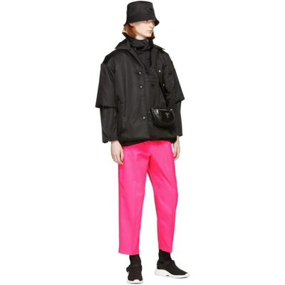 Shop Prada Pink Techno Logo Trousers In F0t08 Pink