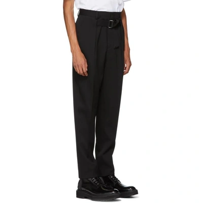 Shop Givenchy Black Pleated Trousers In 001 Black